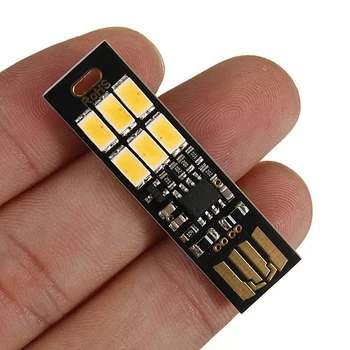 Soshine Nešiojamas Mini USB Power 6 LED Šviesos Juosta Šviesos Lempos 1W 5V mygtukinis apšvietimo Reguliatorius Šilta Šviesa Galios Banko Nešiojamas Kompiuteris