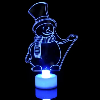 Spalvinga LED Dekoratyvinis Apšvietimas Naujųjų Metų Produktus Kalėdų Eglutės papuošalus Šalies Reikmenys, Akrilo Kalėdų Naktį Žibintai Dovana