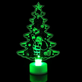 Spalvinga LED Dekoratyvinis Apšvietimas Naujųjų Metų Produktus Kalėdų Eglutės papuošalus Šalies Reikmenys, Akrilo Kalėdų Naktį Žibintai Dovana