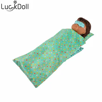 Spalvinga miegmaišį,Drabužius,Eyemask,Nipplers Tinka 18 Colių Amerikos 43cm Baby Doll Drabužių Priedai,Vaikas/Mergaičių Žaislai,Gimtadienio Dovana
