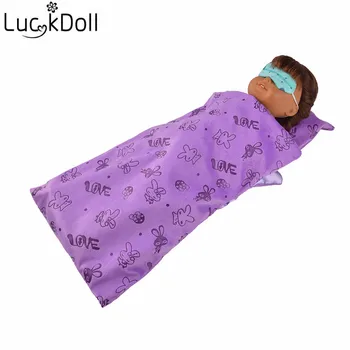 Spalvinga miegmaišį,Drabužius,Eyemask,Nipplers Tinka 18 Colių Amerikos 43cm Baby Doll Drabužių Priedai,Vaikas/Mergaičių Žaislai,Gimtadienio Dovana