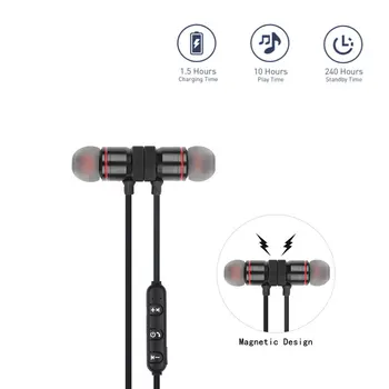 Sporto Neckband Ausinės Bluetooth Magnetinio Laidinė Laisvų Rankų Įranga Stereo Ausinių Auriculare Muzikos Ausines Su Mic Mobilaus Telefono