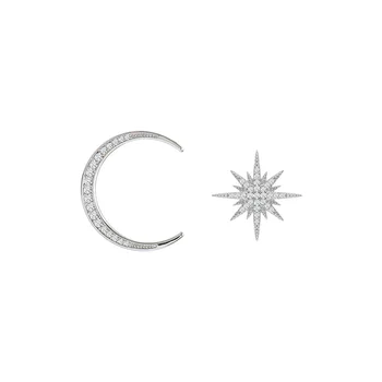 Star Mėnulis asimetrinė Auskarai šalių temperamentas, auskarai, papuošalų, kristalų mados siurprizas auskarai draugams