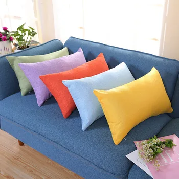 Stačiakampis pagalvės pagalvėlė padengti vientisos spalvos lino, medvilnės, Šilko mesti atveju užvalkalas 30cmx50cm
