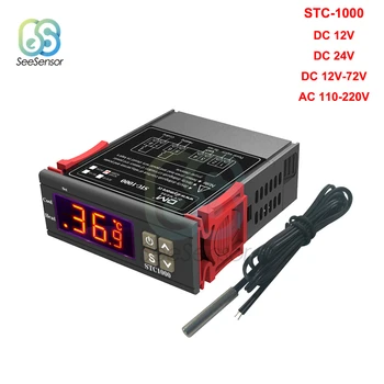 STC-1000 12V 24V 220V LED Skaitmeninis Termostatas, už Inkubatoriaus Temperatūros Reguliatorius Thermoregulator Relay Šildymo, Vėsinimo Kontrolę