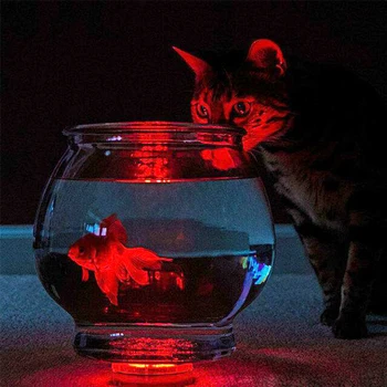 Stiklo Lotus shisha kaljanas led lemputė su nuotolinio valdymo RGB spalvinga vandens vamzdis chicha priedai povandeninis vandeniui lempos