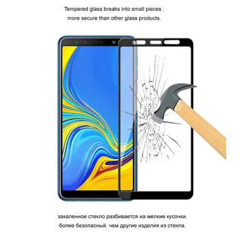 Stiklo Samsung Galaxy A7 2018 A750 Pilnas draudimas 0.26 mm Ekrano Apsaugos Grūdintas Stiklas Samsung Galaxy A7 2018 Stiklo