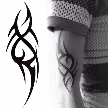 Stilingas 3D Naujų Žmogaus Pusė Rankovės Rankos Laikinai Totemas Tattoo Lipdukai Kūno Menas Tatoos Berniukai Grožio Priemonės