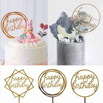 Su gimtadieniu tortas topper Reikmenys, Akrilo Kepimo pyragas Įterpti Dekoro Cupcake vestuvių, Gimtadienio Apdailos Torto Viršų Vėliava