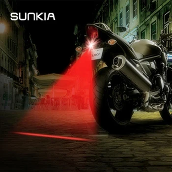 SUNKIA Mados 6 Modelius Motociklo Rūko Žibintai Kietas Motociklą užpakalinis Žibintas Galinis Automobilio Lazerio Stabdžių Posūkio Lemputė 12V Priedai