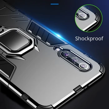 Sunku Atveju Xiaomi Mi 9 Lite Padengti Metalo Žiedas Laikiklis Bamperio Magnetas Telefono Atgal Atveju Xiaomi mi9 Lite Mi 9T Pro MI 9 T