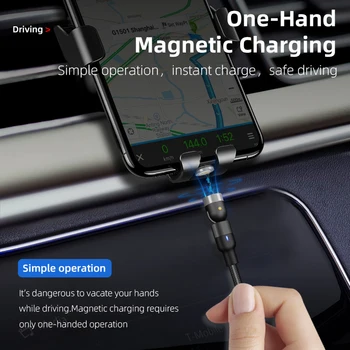 SUNPHG 3A Magnetinio USB Laidas, Greito Įkrovimo Su LED Ir 540 Laipsnių Bendable Duomenų iphone 11/12 C Tipo Mikro Už 