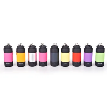 Super Mini LED Šviesos 0.3 W 25Lum Nešiojamas Žibintuvėlis USB Lauko Vandeniui Įkrovimo Keychain Žibinto Lemputė šviečia Įvairių spalvų