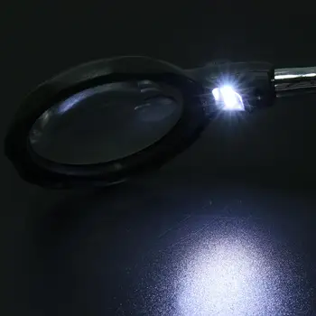 Suvirinimo Didinamasis Stiklas su LED Šviesos 3,5 X-12X objektyvas Papildomas Įrašą Loupe Stalinis didinamasis stiklas Trečioji Ranka, Litavimo Įrankis Remontas
