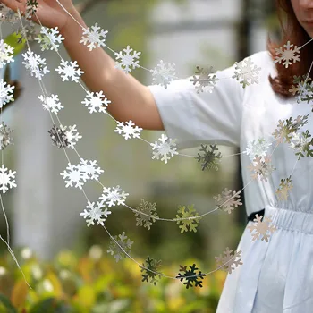 Sušaldyti Šalis, Kalėdų Dekoracijos, Snaigės 3D Tuščiaviduriai Snaigės Popieriaus Girliandas Ornamentu Netikras Sniegas Žiemos Dekoracijos namams