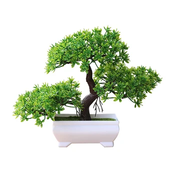 Sveikindamas Pušies Bonsai Modeliavimas Dirbtinės Žaliosios Vazoninių Nedidelis Medis Augalų Ornamentais Sode Dekoratyvinis Šalis Viešbučio Dekoras