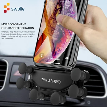 Swalle naujausias Svorio Automobilio Savininkas Telefono Automobilių Oro Angos Įrašą Mount Nėra Magnetinių Mobiliojo Telefono Laikiklis GPS Stovėti išmaniųjų telefonų