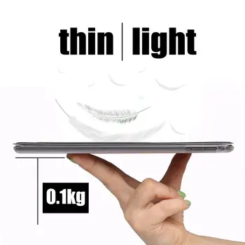 Tabletę flip case for Samsung Galaxy Tab 10.1 2019 Smart pabusti Miego PU odos fundas kartus Stovėti padengti krepšys SM-T515/T510