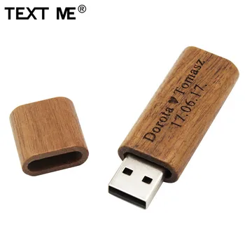 TEKSTAS MAN 5 spalvų užsakymą 64GB bambuko graikinių riešutų mediniai LOGOTIPAS usb flash drive 4GB 8GB 16GB 32GBusb 2.0 fotografija-geriausia dovana