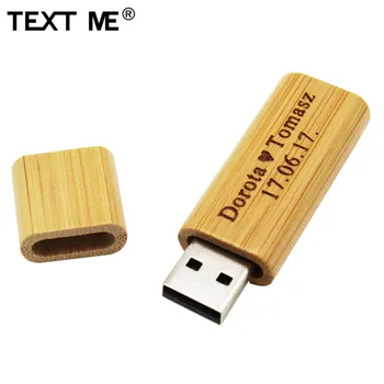 TEKSTAS MAN 5 spalvų užsakymą 64GB bambuko graikinių riešutų mediniai LOGOTIPAS usb flash drive 4GB 8GB 16GB 32GBusb 2.0 fotografija-geriausia dovana