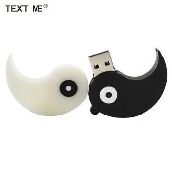 TEKSTAS MAN animacinių filmų naujo stiliaus juoda withe Chi, usb2.0 4GB 8GB 16GB 32GB pen drive USB 