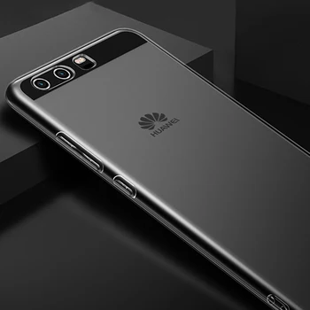 Telefono Atgal Atvejais Huawei P10 / P10 Lite / P10 Plius Silikoninis Dangtelis Plonas Plonas Skaidrus, atsparus smūgiams Minkštos TPU P10Lite P10Plus