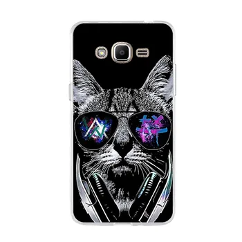 Telefono dėklas Samsung Galaxy J2 Premjero Grand Premjero Plius G532F G530 j3 skyrius 2016 j3 skyrius Pro 2017 Padengti Atveju Silikono Minkštas Cute Kačių Bamperis