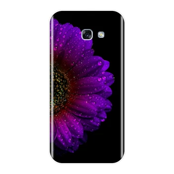 Telefono Dėklas Silikoninis Samsung Galaxy A6 A8 Plius 2018 A5 A7 Violetinė Gėlė Minkštas Galinis Dangtelis Skirtas Samsung Galaxy A3 A5 A7 2016 2017