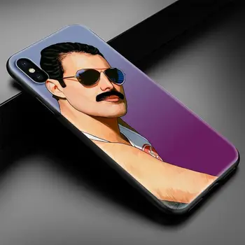 Telefono dėklas skirtas iPhone 12 Mini Pro 11 Max 7 8 XR X XS MAX 6 6S 7 8 Plus SE 2020 TPU Minkštas Viršelis Freddie Mercury Karalienė juosta Shell