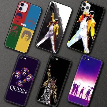 Telefono dėklas skirtas iPhone 12 Mini Pro 11 Max 7 8 XR X XS MAX 6 6S 7 8 Plus SE 2020 TPU Minkštas Viršelis Freddie Mercury Karalienė juosta Shell