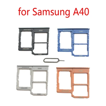 Telefono SIM Kortelės Laikiklį Lizdas Samsung Galaxy A40 A405 A405F A405FN A405FM Originalus Nano SIM Micro SD Kortelės lizdas Adapteris