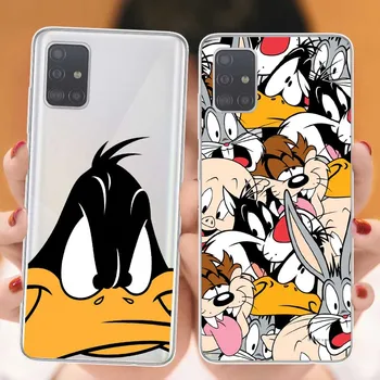 Telefoną Atveju Samsungs A51 A71 A10 A30 A50 A70 A80 A6 A8 A9 A7 2018 Animacinių Filmų Bugs Bunny TweetyBird Daffy Antis Looney Tunes Dangtis