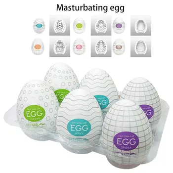 Tenga Egg Nešiojamų Masturbacija Kiaušiniai Silikono Masturbator Vyrų Varpos, Stimuliuoja Varpą Massager Suaugusiųjų Žaislai Vagina Nekilnojamojo Pūlingas