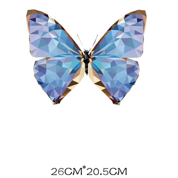 Termo lipdukai ant drabužių Crystal butterfly geležies pleistrai taikymo vienas perdavimo lydieji drabužių šilumos perdavimo juostelės