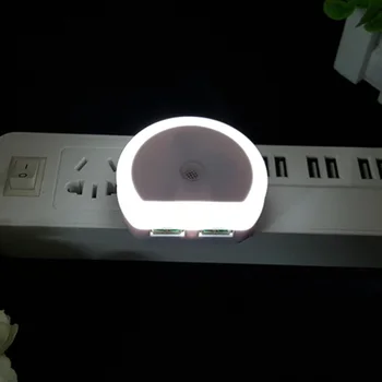 Thrisdar 5V 1A Naktį LED Šviesos Su Dual USB Sienos Įkroviklio Kištuką Šviesos Jutiklis ES/JAV Kištukinis Lempos