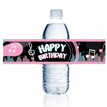 TikTok Įkvėpė Vandens Butelio Etiketės Rožinis Gimtadienis Reikmenys-15 etiketes