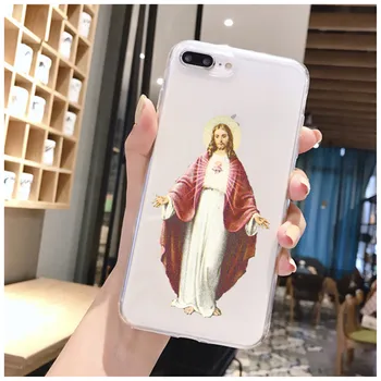 Tikėjimo Krikščionių Religinės Jėzus Telefono dėklas Skirtas iPhone 12 XS MAX XR X 7 8 6 11 Pro Plus Soft Galinį Dangtelį Biblijos stichijos Coque