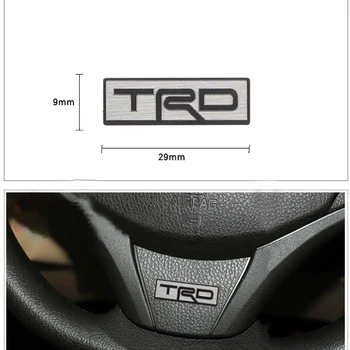 Tinka Toyota TRD Camry Corolla 4runner Tundra rav4 tacoma Modifikuotų Nerūdijančio Plieno Vairo Apdaila, Automobilių Lipdukas
