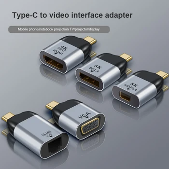 Tipas-C toVga/DP/RJ45/mini DP HD Video Converter 4K 60Hz Už 