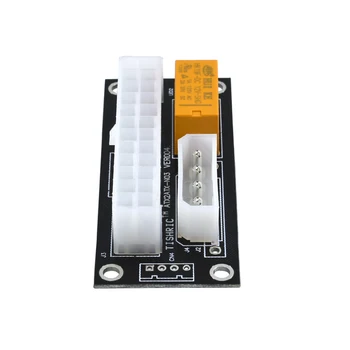 TISHRIC 2018 Black ATX 24Pin į 4Pin Molex Dual PSU Maitinimo Adapteris Sync Starteris Kabelio ilgintuvas Kortelės Add2psu Kasybos Miner Stove