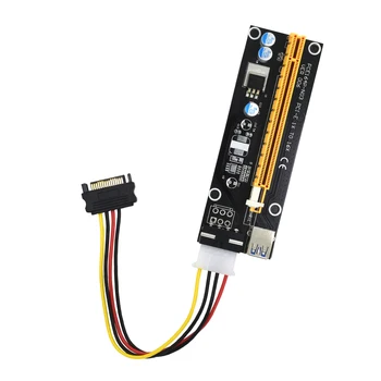 TISHRIC PCI-E extender pcie PCI Express Stove Kortelės 1x iki 16x USB 3.0 SATA prie 4Pin IDE Molex Adapteris, skirtas Kasybos Bitcion Miner