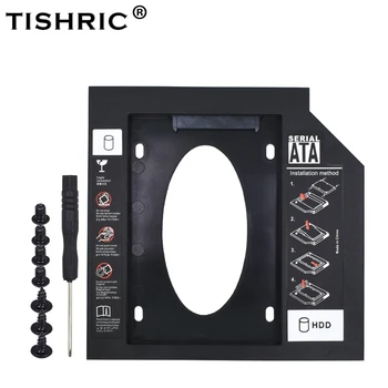 TISHRIC Plastiko HDD Caddy 9.5 Arba 12,7 mm SATA 3.0 Optibay 2.5