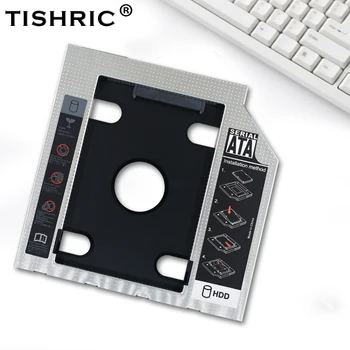 TISHRIC Universalios Aliuminio 2nd HDD Caddy 9.5 12.7 mm SATA 3.0 Kietojo Disko Dėžutė Optibay Talpyklos 2.5 SSD Nešiojamas DVD-ROM