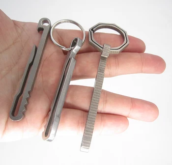 Titano Ti sagtis keychain TC4 butelio atidarytuvas edc paketų prižiūrėtojų raktinę raktų žiedas 