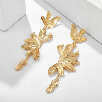Tocona 21 Stiliaus Elegancija, Gėlių Aukso Tabaluoti Auskarai Moterims, Prabangus Perlų Lapų Drugelis Kutas Auskarai, Juvelyriniai dirbiniai Didmeninė