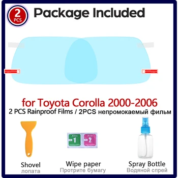 Toyota Corolla 2000~2006 E120 E130 120 130 Pilnas draudimas Anti Rūko Kino galinio vaizdo Veidrodis Rainproof Anti-Rūko Filmų Priedai