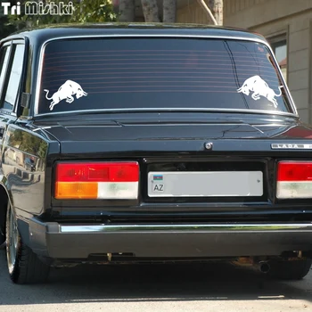 Tri Mishki HZX830# 15*10cm Šokinėja bulių karvių red automobilių lipdukas Vinilo Lipdukai Motociklų Aksesuarų lipdukas atspindintis