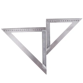 Trikampis, Liniuotė 90 Laipsnių 150/200 mm Nerūdijančio Plieno Horizontalus Medienos apdirbimo Greitis Aikštėje Matlankis Sieniniai Matavimo Įrankis