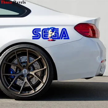 Trys Ratels F116 SEGA Sonic Derliaus Logotipo Lipdukas Asmenybės Automobilių Lipdukai Vandeniui Automobilių Reikmenys Automobilio Buferio Lipdukas