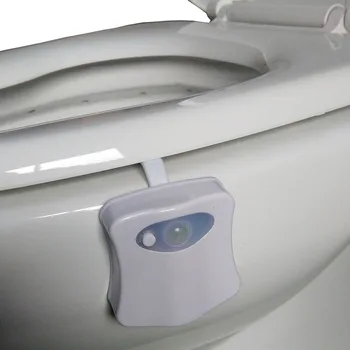 Tualeto Sėdynė Naktį Šviesos 8 Spalvos Smart PIR Judesio Jutiklis atsparus Vandeniui Apšvietimas unitazo LED Luminaria Lempos WC Tualeto Šviesos